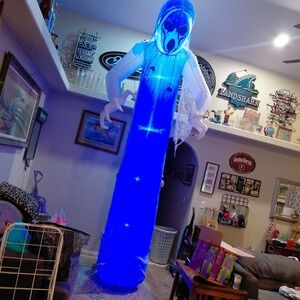 Halloween Home Accents 12 ft LED Frightening Black Light Ghost Inflatable Spooky